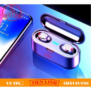 Tai nghe Bluetooth 5.0 F9, tai nghe không dây, chống nước, chống ồn CVC8.0, chống nước IPX8.0, pin sạc trâu và nhanh
