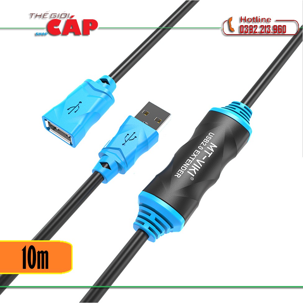 Cáp nối dài USB 10m Có IC khuếch đại tín hiệu VIKI