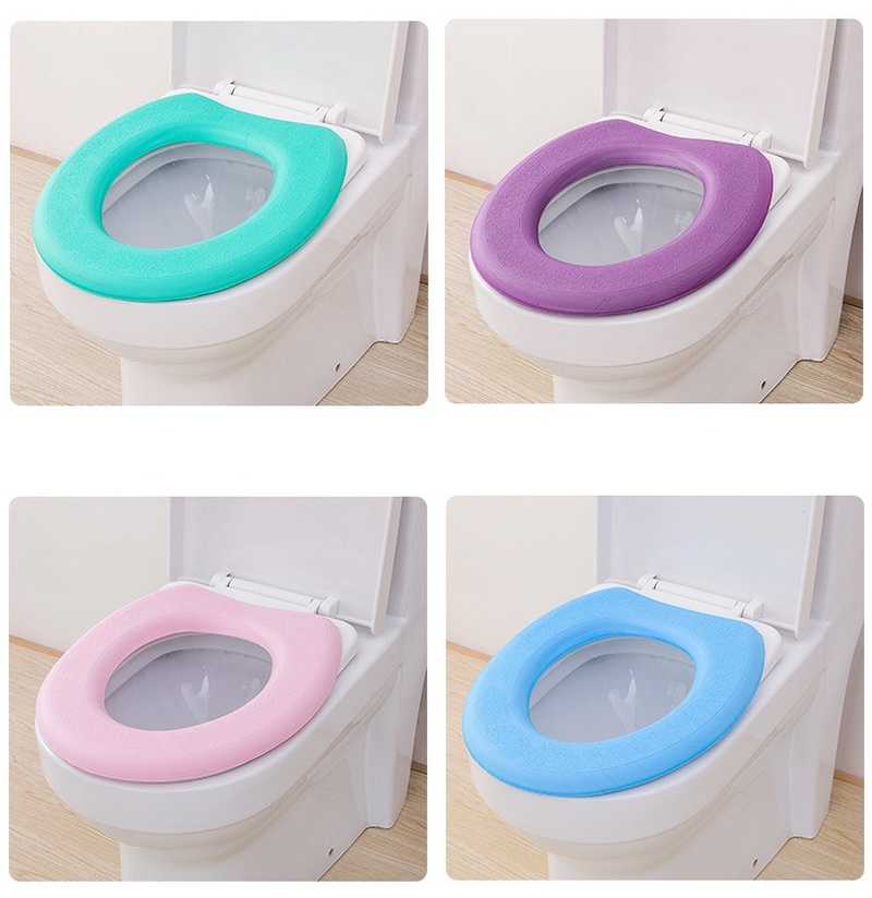 Miếng đệm lót ghế ngồi toilet hình tròn bằng EVA mềm mại chống thấm nước rửa sạch được tái sử dụng được