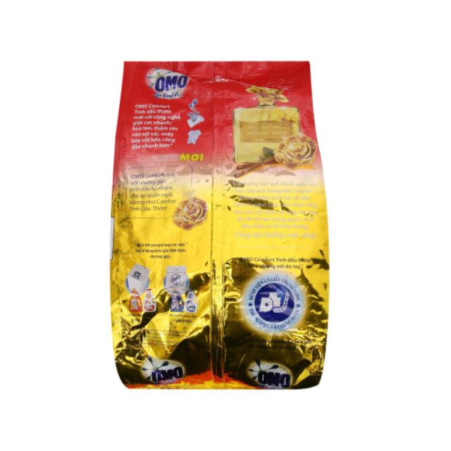 Bột giặt omo + comfort tinh dầu thơm bịch 4,1kg - tặng kèm 4 bóp nhỏ xinh như hình