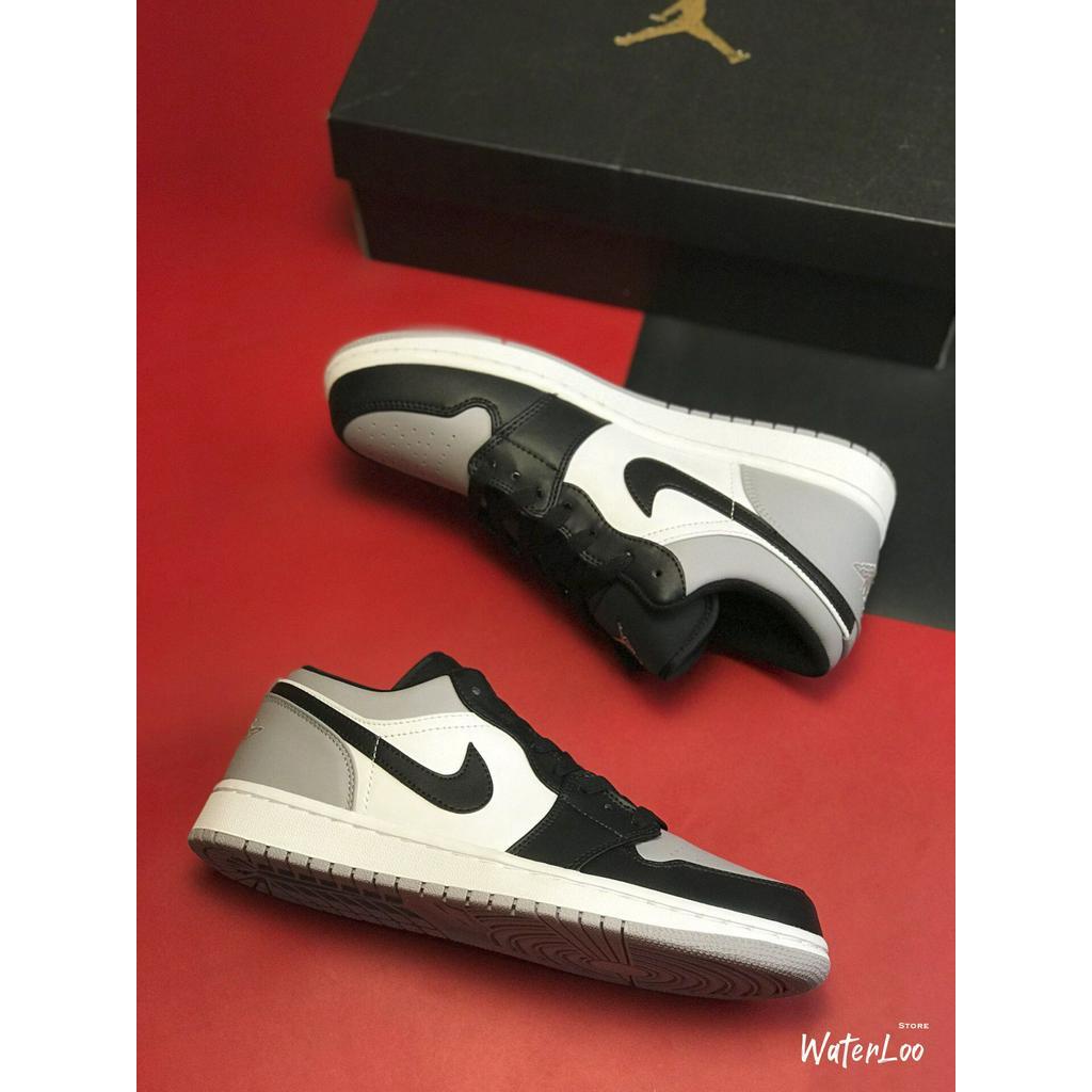 [FREESHIP+HỘP+QUÀ] Giày Thể Thao Sneakers AIR JORDAN 1 Low shadow thấp cổ màu đen gót xám