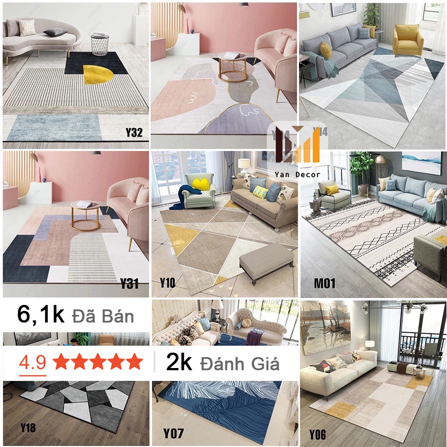 Thảm trải sàn,thảm phòng khách nhiều kích thước(Hàng Nhập Khẩu)
