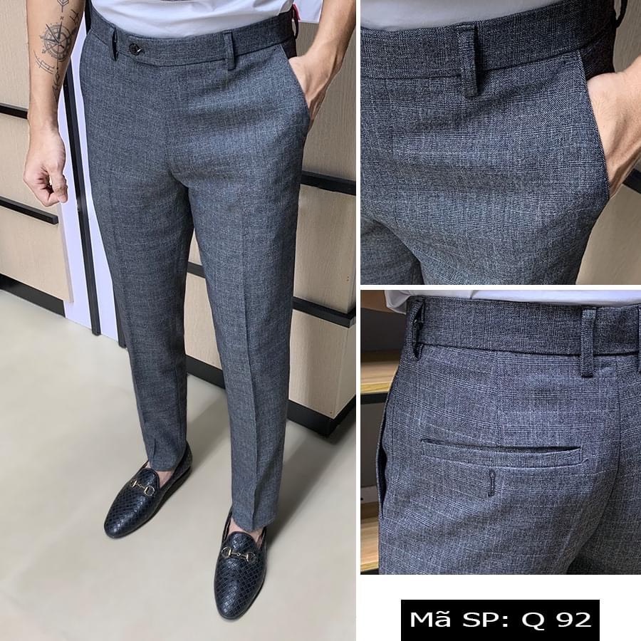 Quần âu nam kẻ sọc KARO chất vải cotton cao cấp , chuẩn thiết kế hàn quốc, cực tôn dáng, lịch sự, trẻ trung.QAK - HÀNG