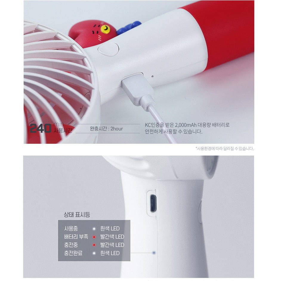 Quạt đèn Led BT21 Handy Fan ver 3 nhập khẩu chính hãng Royche