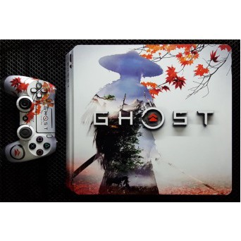 Bộ dán máy theo chủ đề  ghost-of-tsushima skin PS4  FAT SLIM PRO
