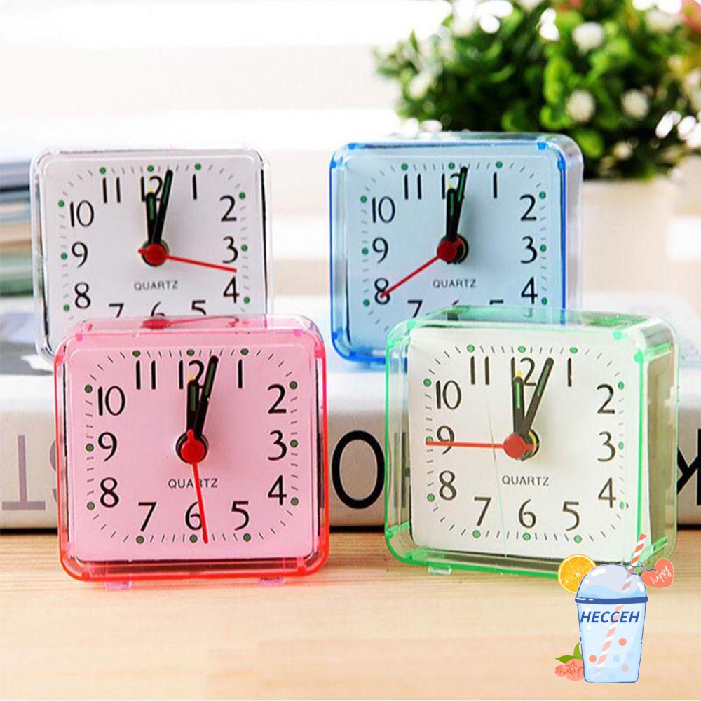 Đồ hồ báo thức có đèn ngủ hình vuông nhỏ gọn hoạt động êm ái trang trí cho phòng ngủ gia đình