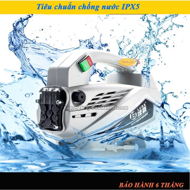 Máy Rửa Xe LuBa-Lutian LT210G  - Chuyên Dụng Xịt Rửa Oto, Xe Máy, Sân Vườn - Đầy Đủ Phụ Kiện - Bảo Hành 6 Tháng