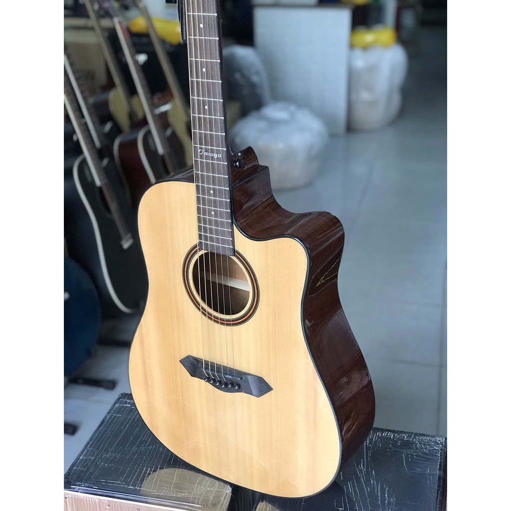 [Tặng kèm phụ kiện] Đàn guitar acoustic Omugo gỗ mahogany