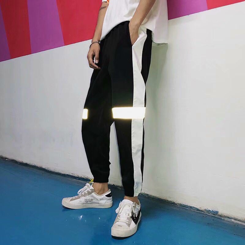 Quần jogger nỉ phản quang mẫu mới siêu hot cao cấp unisex form rộng túi hộp 2 sọc vải nỉ lưng thun mặc thoải mái mát mẻ