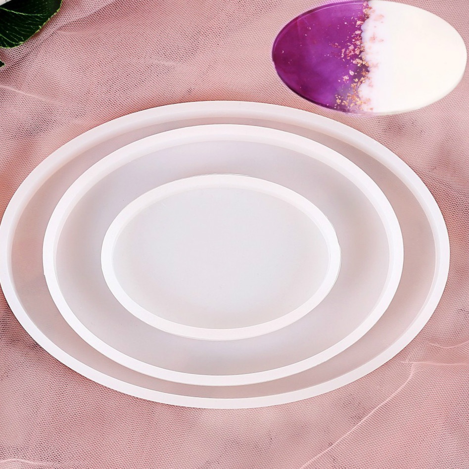 Khuôn Silicone Hình Oval Làm Trang Sức Thủ Công