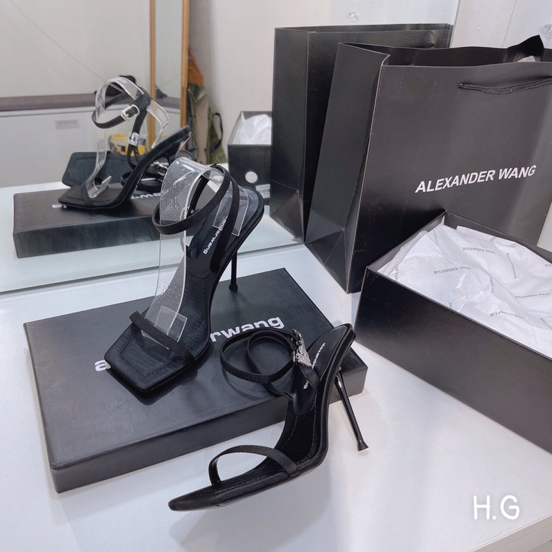 Sandal cao gót chữ đá hàng cao cấp fullbox túi giấy y hình
