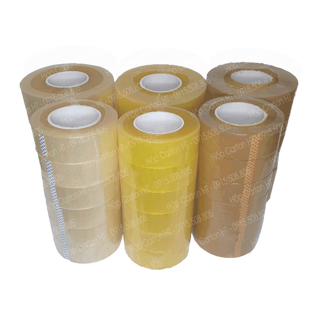 Băng keo đóng hàng bản rộng siêu dính 0.5kg, băng dính giá rẻ siêu đẹp - Hộp Carton HT