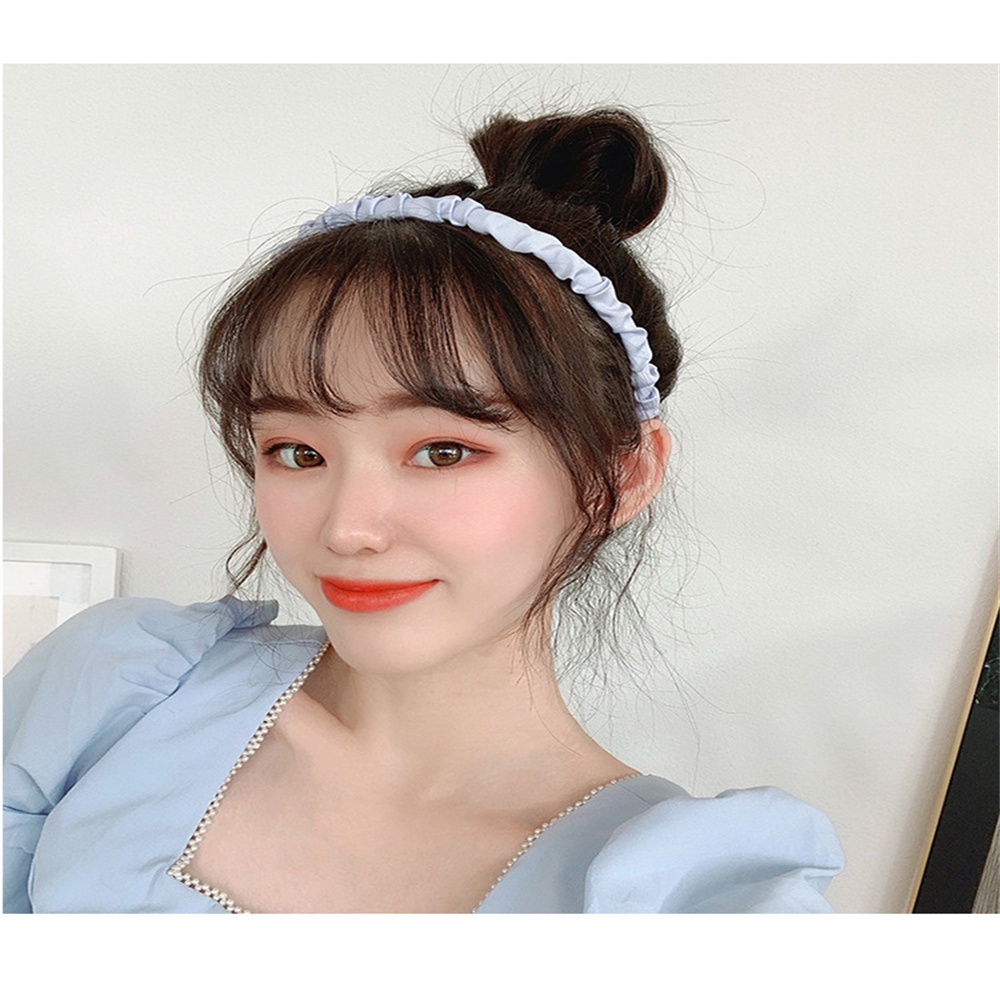 Băng đô cài tóc bọc vải satin dễ thương thời trang dành cho nữ