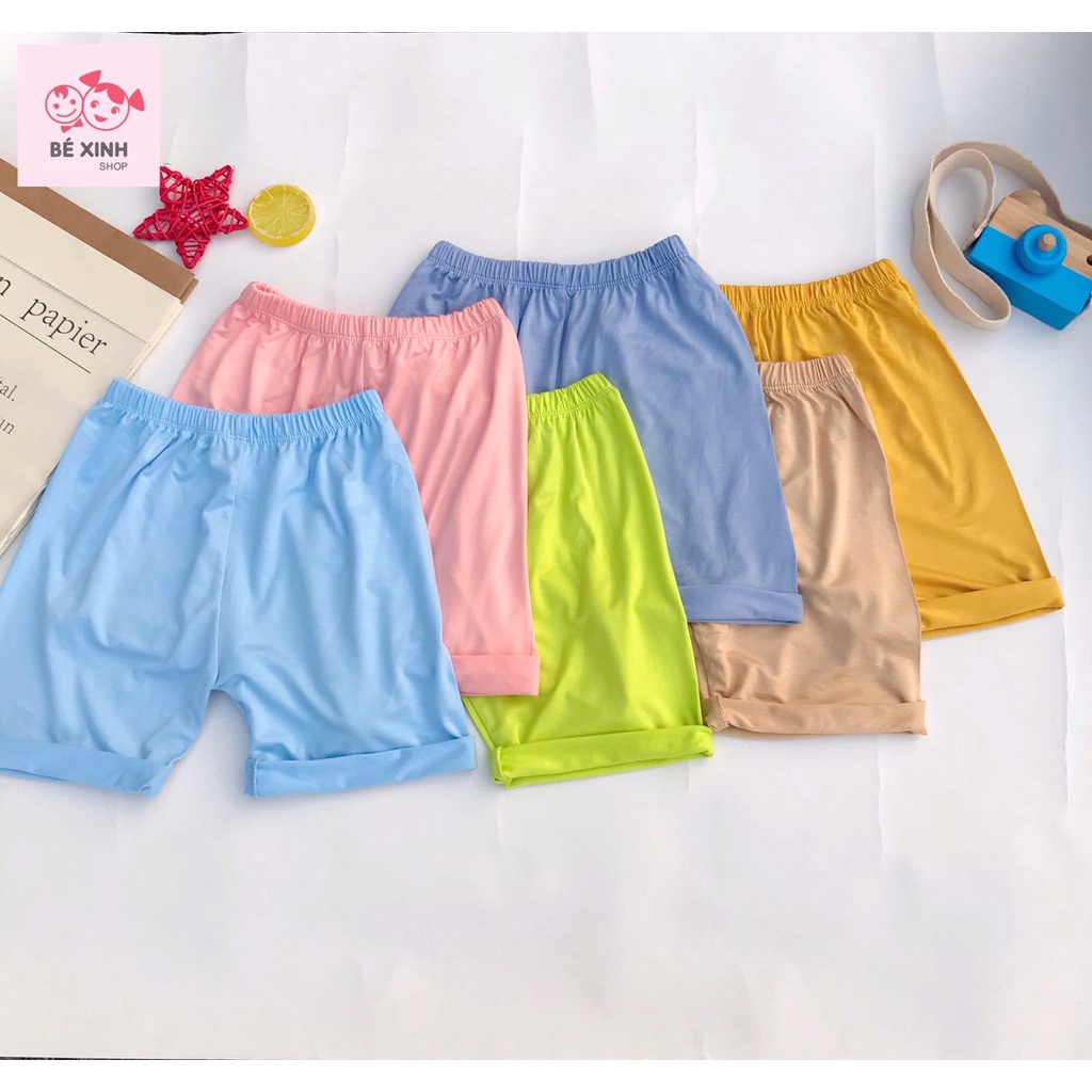 Quần đùi cho bé trai bé gái thun lạnh Minky Mom [Shopee trợ giá] Quần đùi chục mùa hè trẻ em cho bé vải thun lạnh