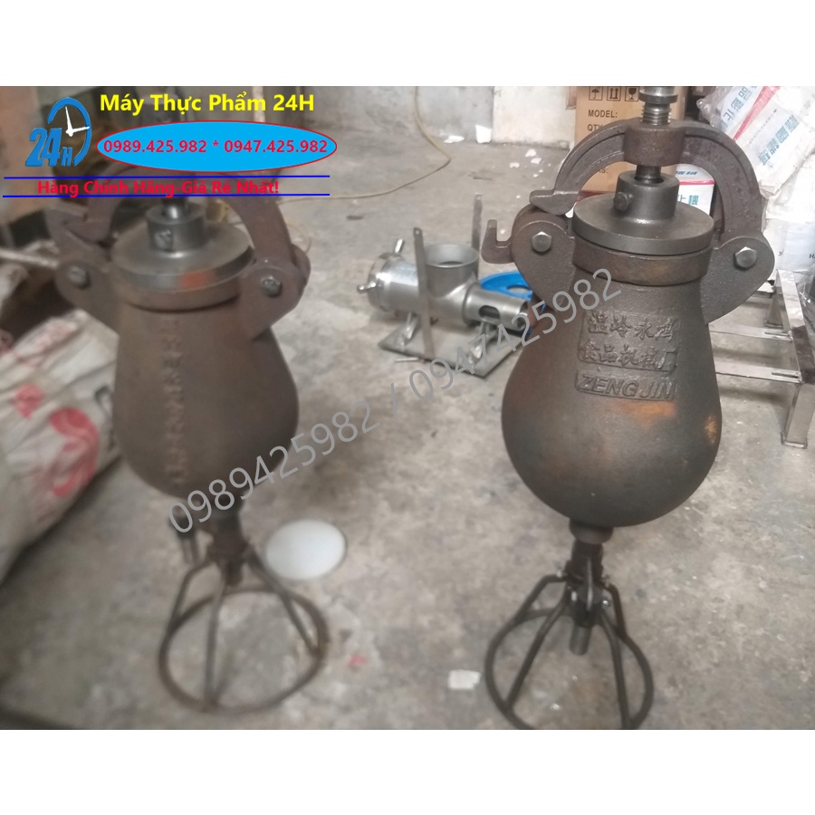 Đầu làm bánh cốm nung lửa miền tây,Đầu nổ bỏng gạo,ngô quay tay bằng gang