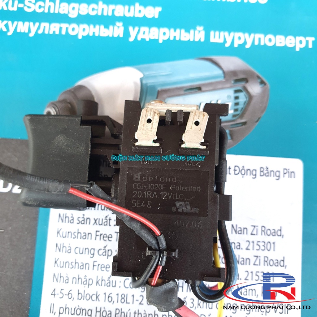 Công tắc máy vặn vít HP331 HP333 TD110 Makita 632J77-3