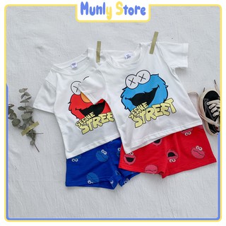 Bộ Thun Cotton Cộc Tay Cho Bé Trai Bé Gái -Bộ Thun Mùa Hè Xuất Dư Cho Bé Từ 8-20kg BC3