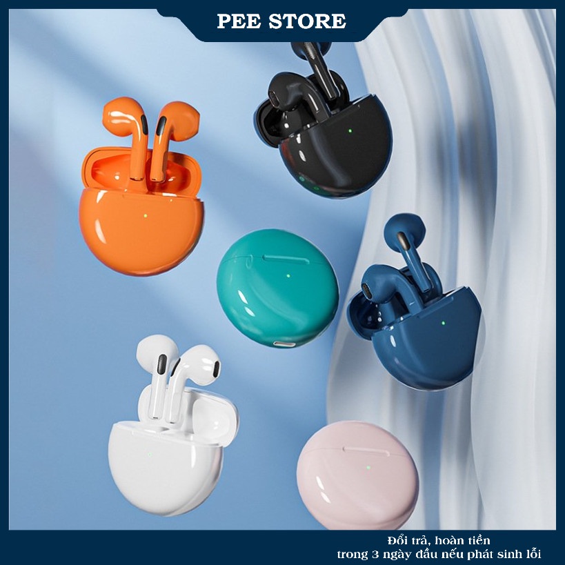Tai Nghe Nhét Tai Bluetooth PT6 không Dây Cho Điện Thoại iPhone Samsung Realme Xiaomi - Pee Store
