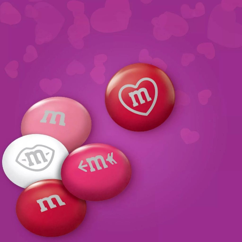 Kẹo Socola MM Gói Nhỏ M&amp;M’s Valentine's Milk Chocolate Candies Fun Size Exchange Bag