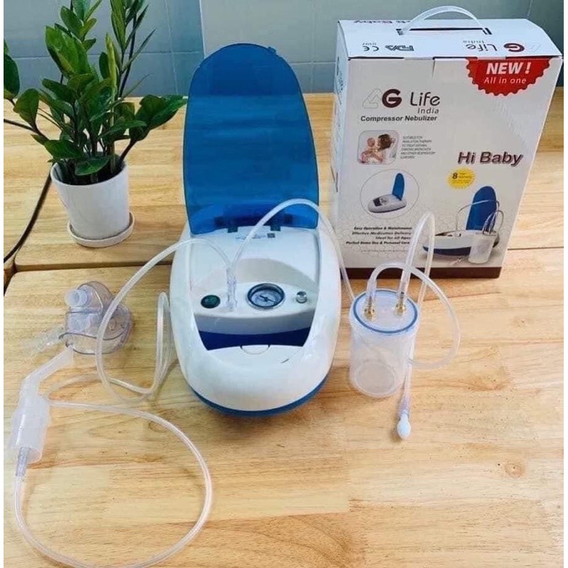 ( Bảo hành 5 năm) Máy xông hút mũi họng khí dung Hi Baby 2 in 1