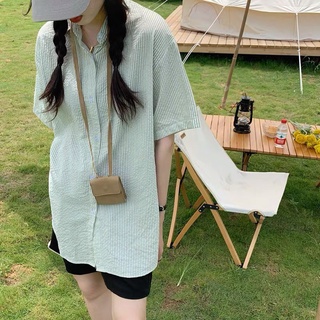 Sơ mi cộc tay nữ chất xốp mềm mát