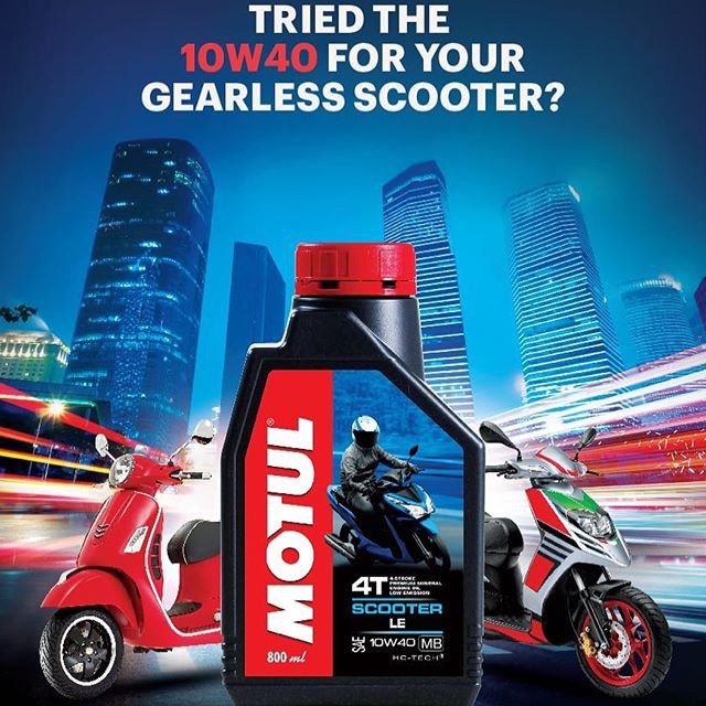 Motul nhớt xe tay ga Le Scooter 10W40 800ml kèm nhớt hộp số (láp) Motul Gear Oil 120ml