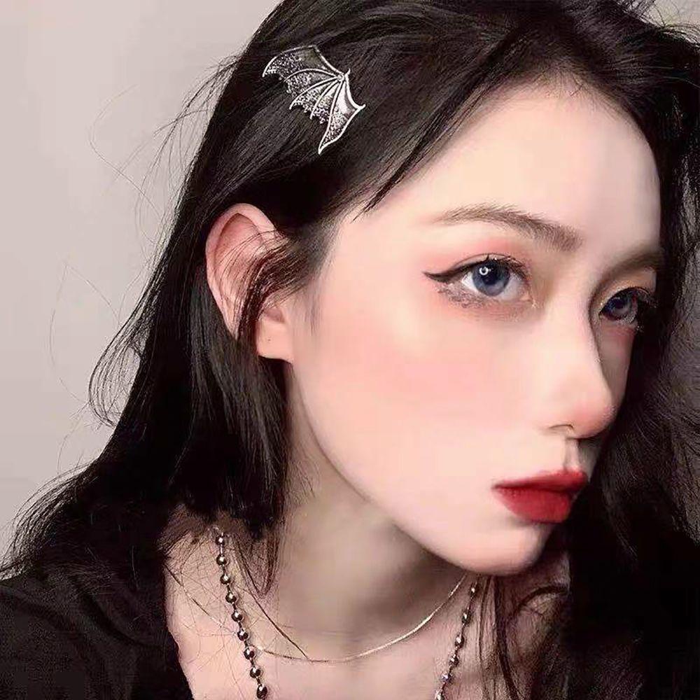 Set 2 Kẹp Tóc Cánh Dơi Bằng Hợp Kim Phong Cách Vintage Hàn Quốc Cho Nữ