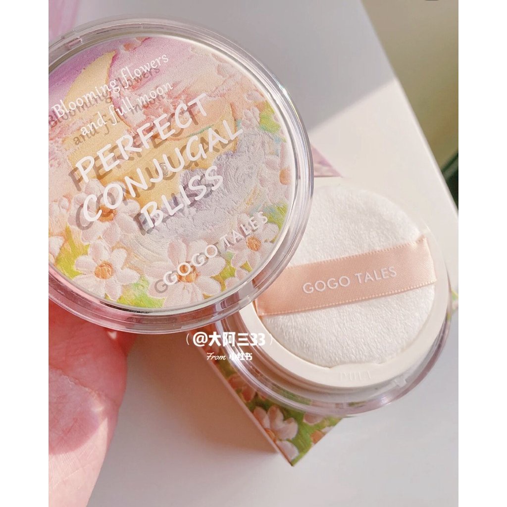Phấn Phủ Bột Kiềm Dầu GOGO TALES Flower Joy Tender GT328 - GOGOTALES
