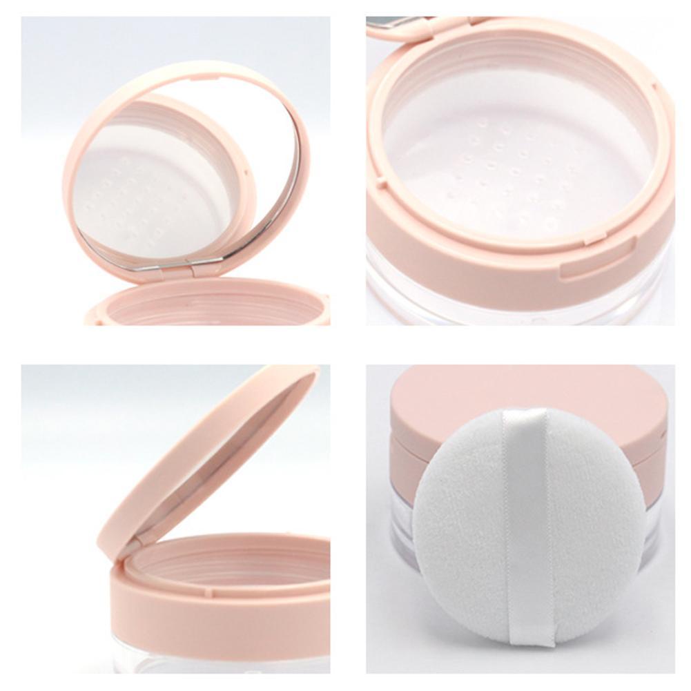 [Hàng mới về] Hộp phấn phủ q5j5 có gương và mút trang điểm tiện lợi cao cấp 20g