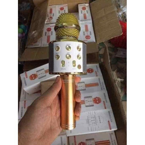 Mic Hát Karaoke Bluetooth WS858 Âm Thanh Hay Hàng Mới