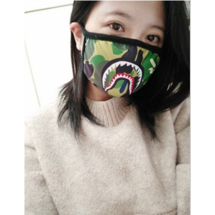 2021 Newest Bape shark mask man women Camouflage Cotton Mask