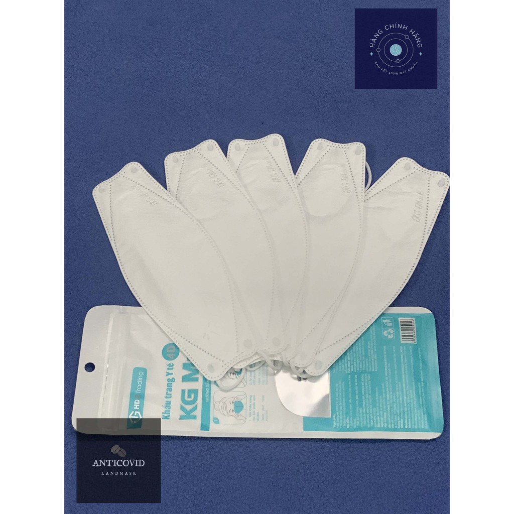 Khẩu trang y tế Hàn Quốc 4D KF94 KGMask kháng khuẩn [1 túi gồm 5 chiếc] | BigBuy360 - bigbuy360.vn