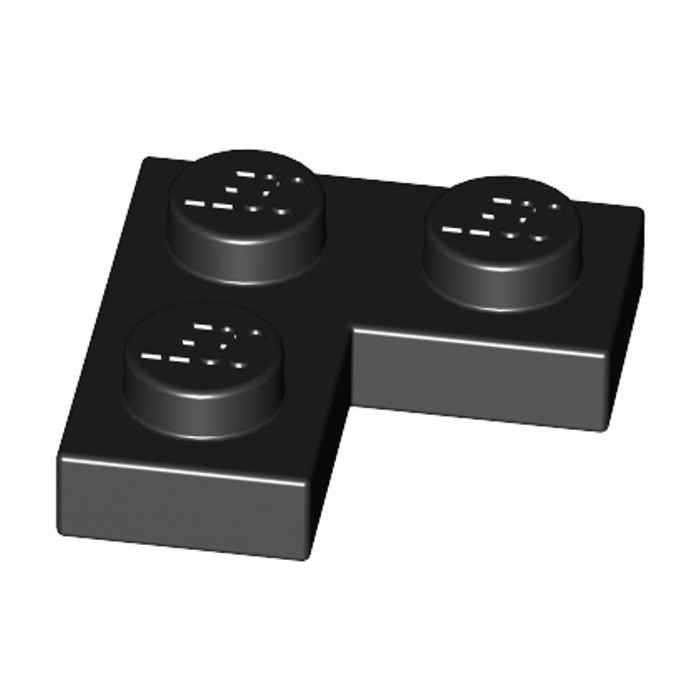 Phụ Kiện LEGO Tấm Góc Vuông 1x2x2 Màu Đen ID 242026 2420