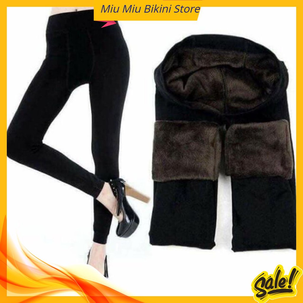 Quần Tất Mùa Đông♥️FREESHIP♥️ Quần Tất Lót Lông Túi Tím Siêu Ấm Giá Đẹp Miu Miu Store