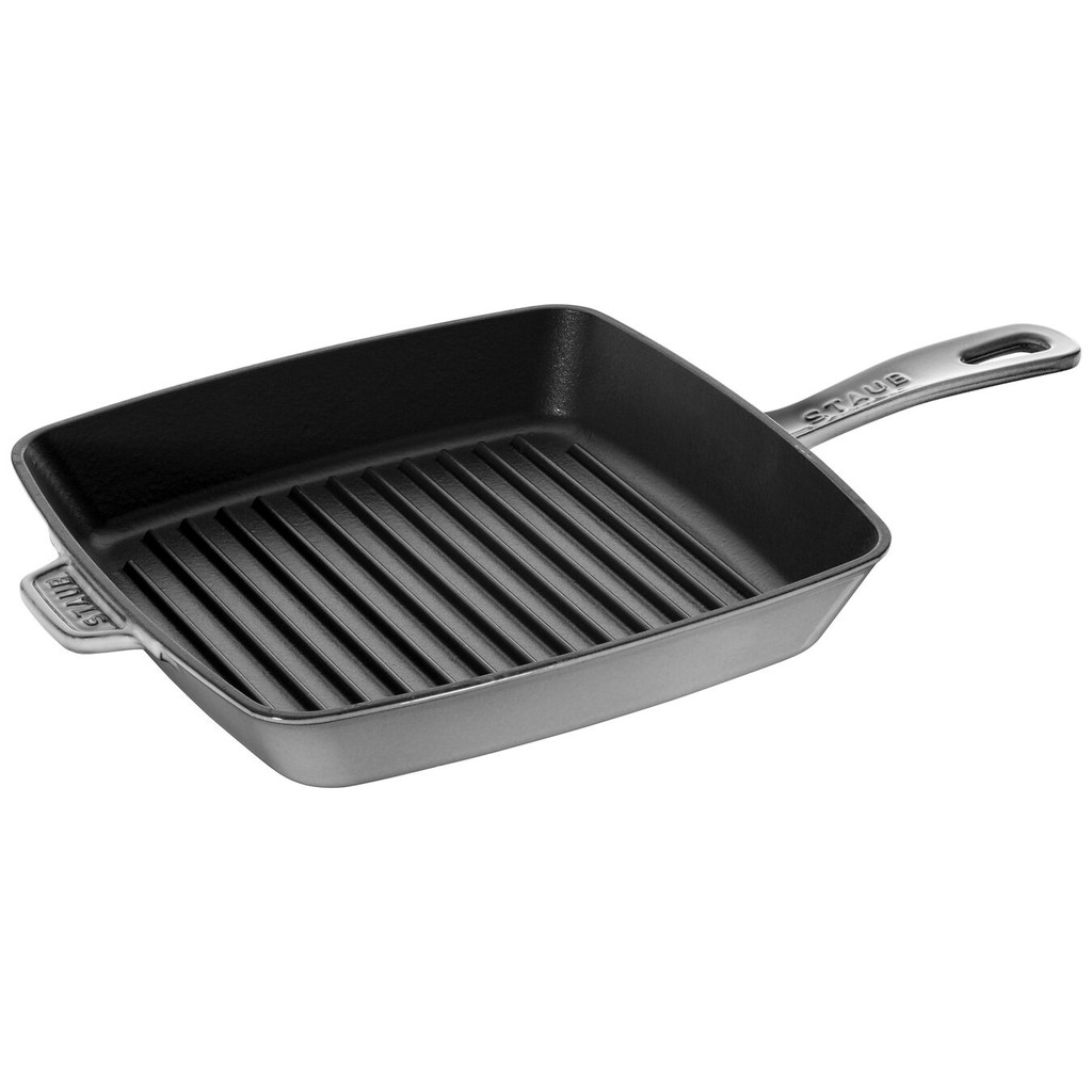 CHẢO GANG STAUB GRILL PAN, 26CM, HÌNH VUÔNG, MÀU GHI