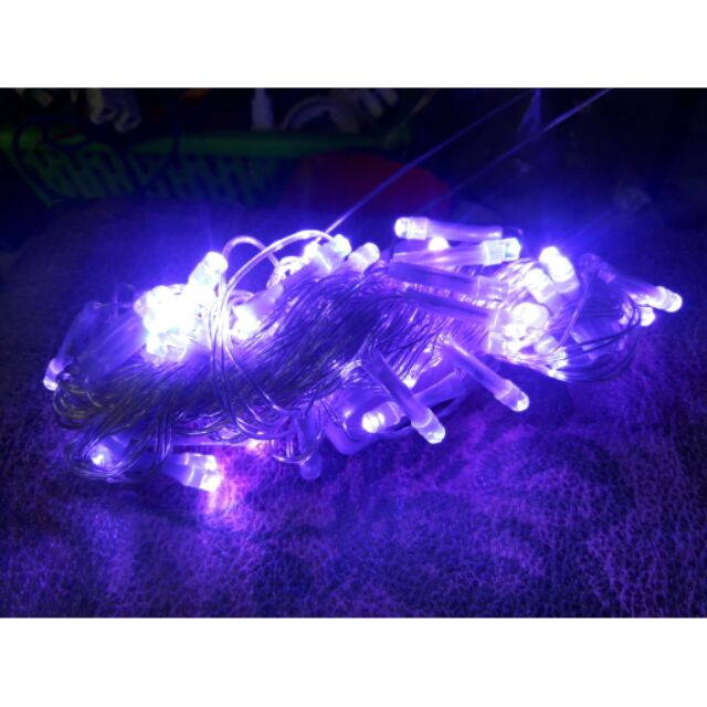 Dây Đèn Led Chớp Tiêu Màu Tím Nháy Dài 4m (4 Mét) Có 8 Kiểu Chớp
