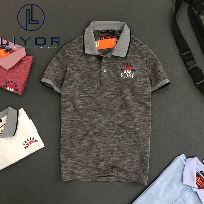 Áo thun nam có cổ thiết kế thêu nổi số 10 mới cao cấp thời trang nam Liyor - TACB4024 | BigBuy360 - bigbuy360.vn