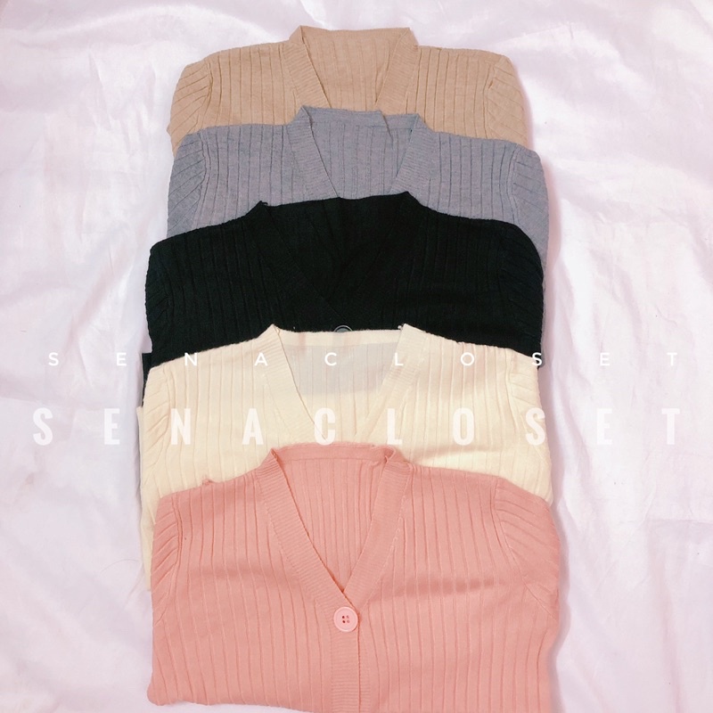 Áo khoác cardigan len quảng châu mỏng mịn (Ảnh thật/Video)