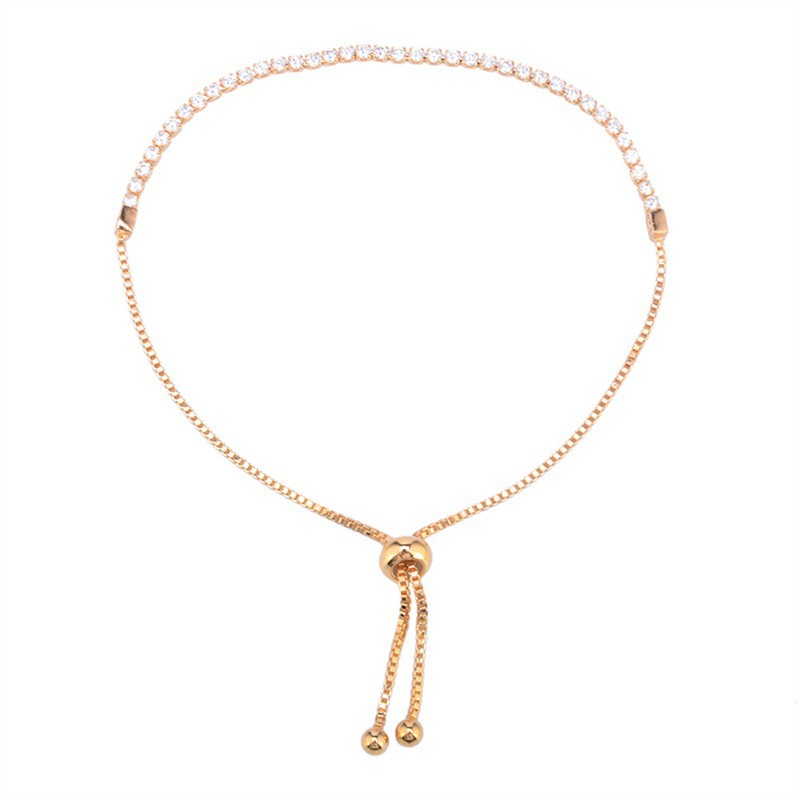 Lắc tay hợp kim đính đá dài 26cm xinh xắn cho nữ