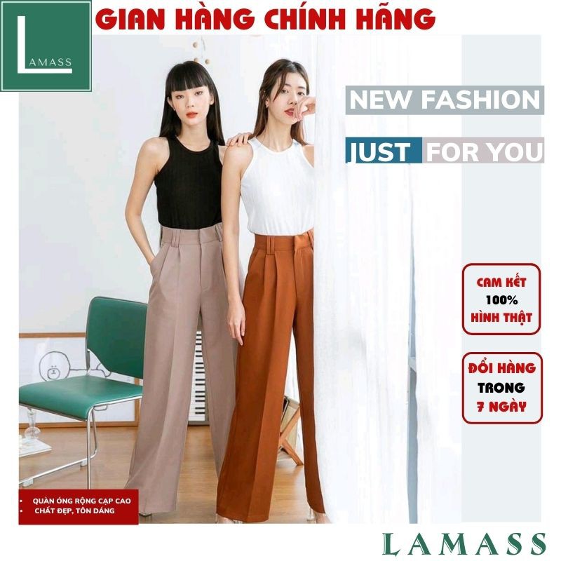 Quần vải ống rộng nữ 🌺quần ống rộng nữ 💚quần tây nữ công sở -phong cách thời trang hàn quốc,LAMASS | BigBuy360 - bigbuy360.vn