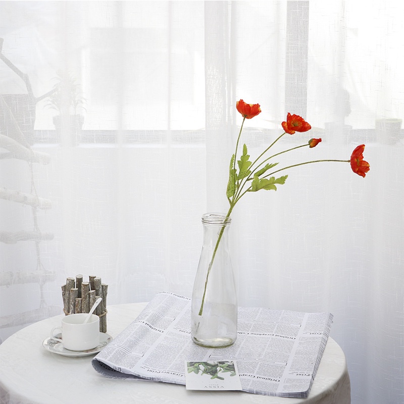 Bó hoa anh túc nhân tạo 4 nhánh trang trí nhà cửa / sân vườn / bữa tiệc / đám cưới