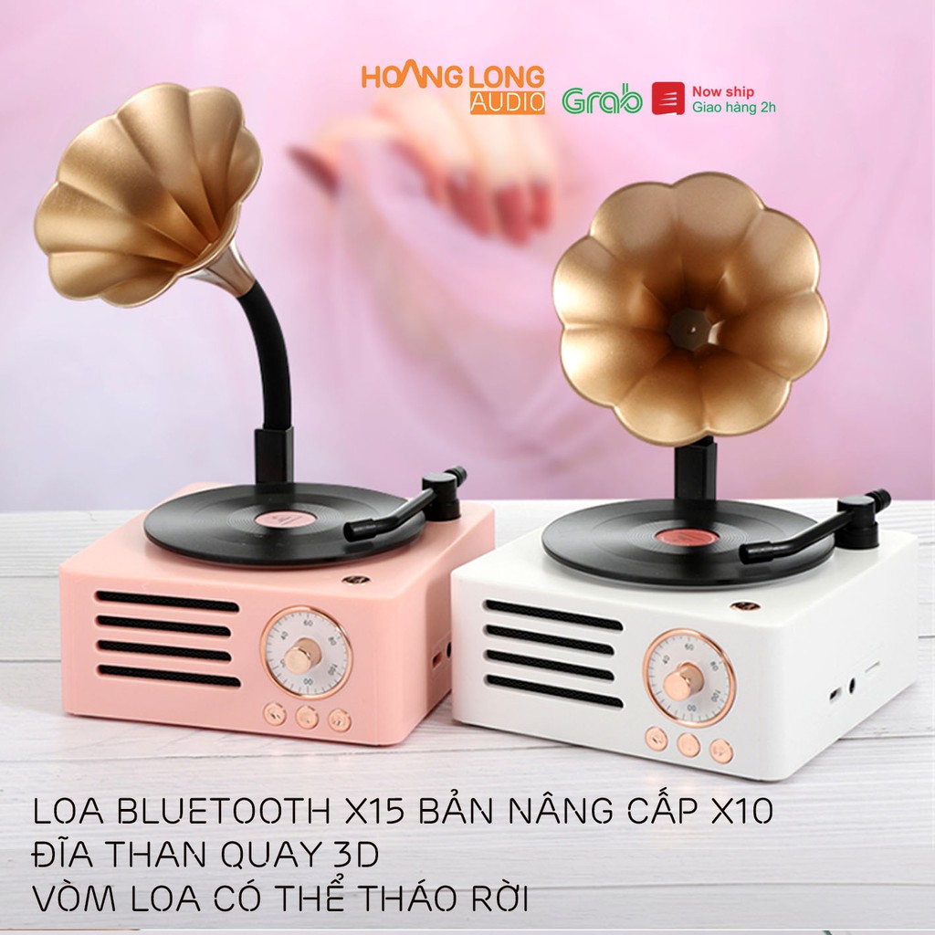 Loa bluetooth đĩa than X15 | loa không dây X10 đĩa than quay 3d
