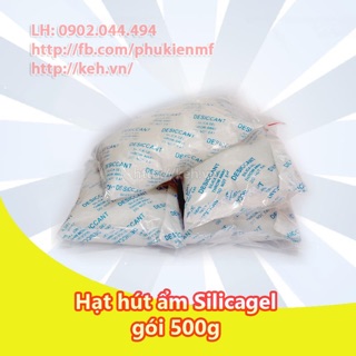 Hạt hút ẩm Silicagel không màu gói 500g