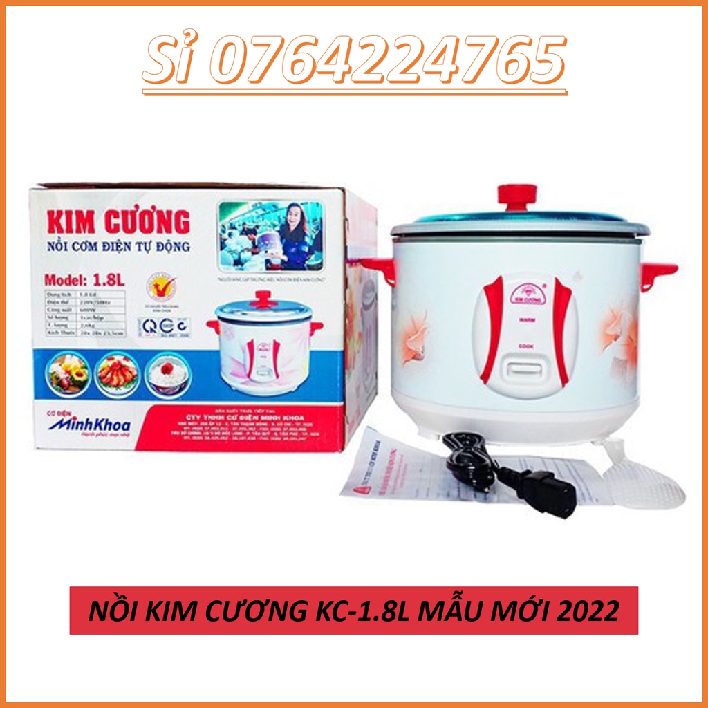 Nồi cơm điện nắp rời Kim Cương KC-1.8L - 1.8 Lít