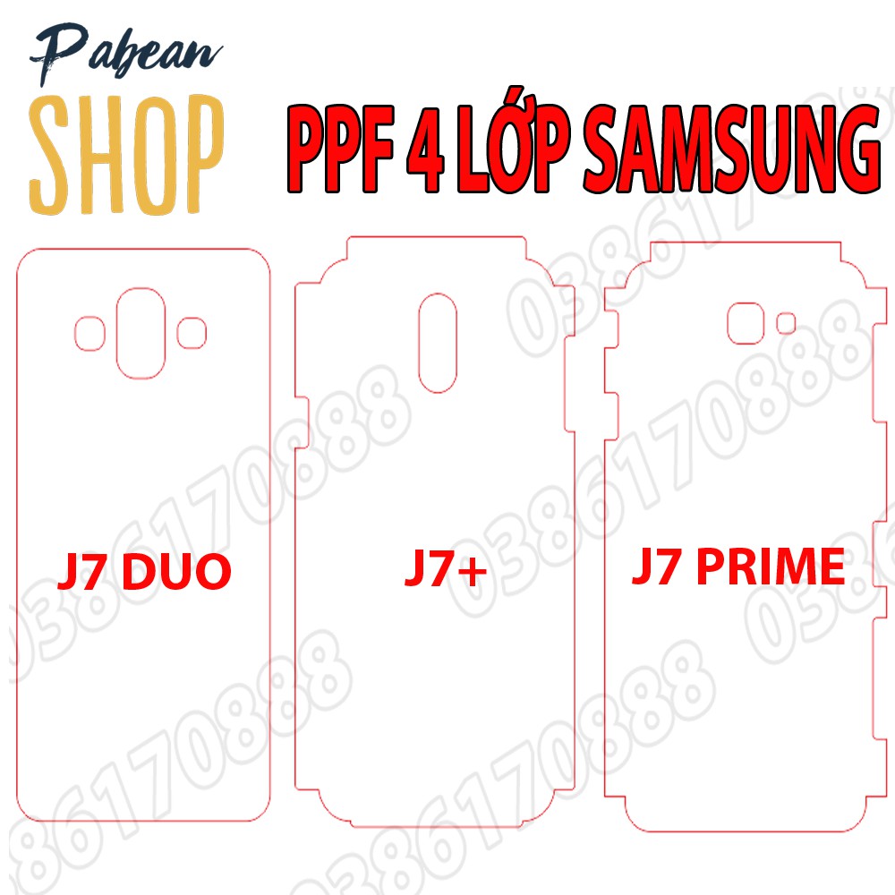 Dán lưng PPF 4 lớp chống va đập cho SAMSUNG J7 DUO / J7+ / J7 PRIME