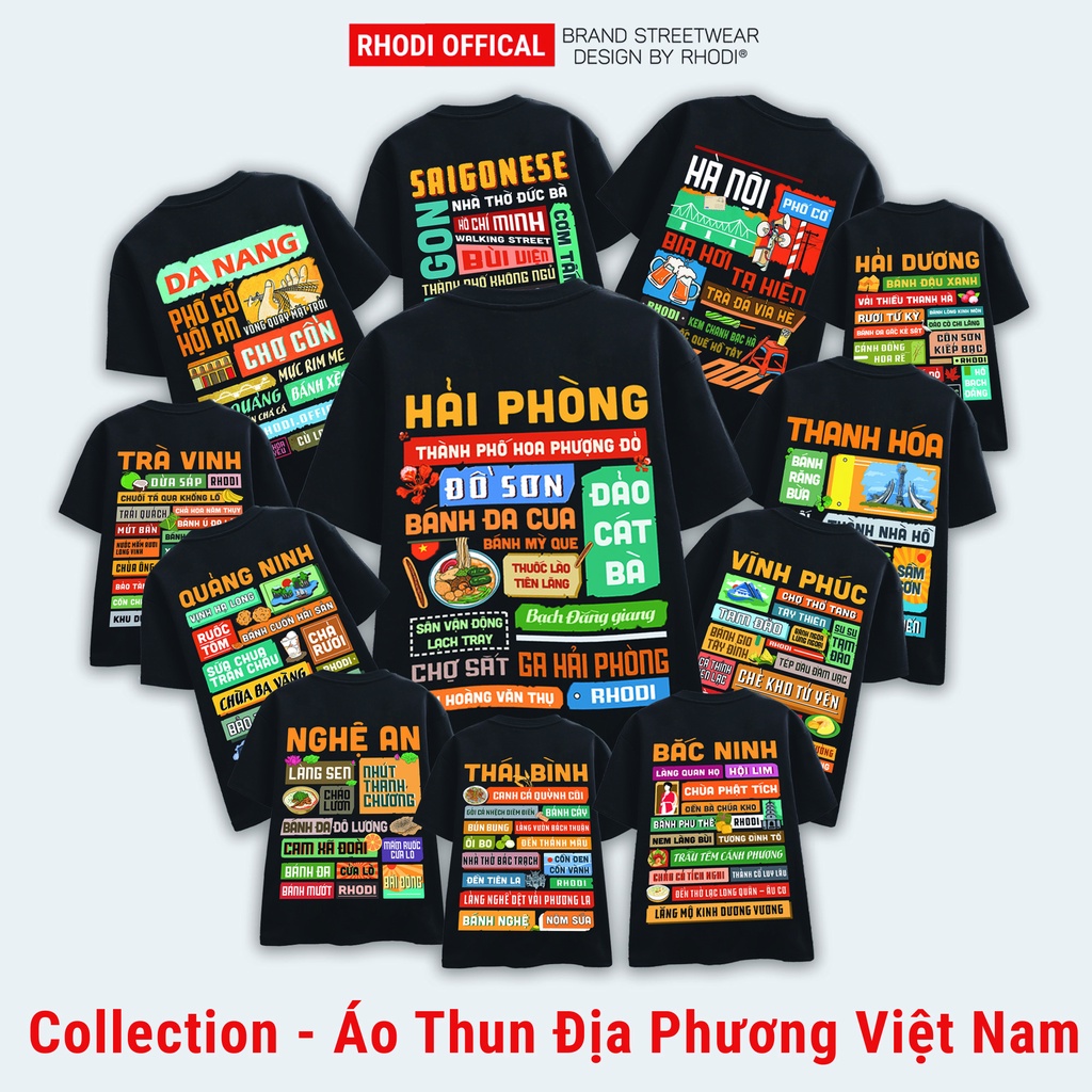 Áo thun local brand RHODI phông cổ tròn tay lỡ unisex nam nữ thế hệ genz các tỉnh Việt Nam