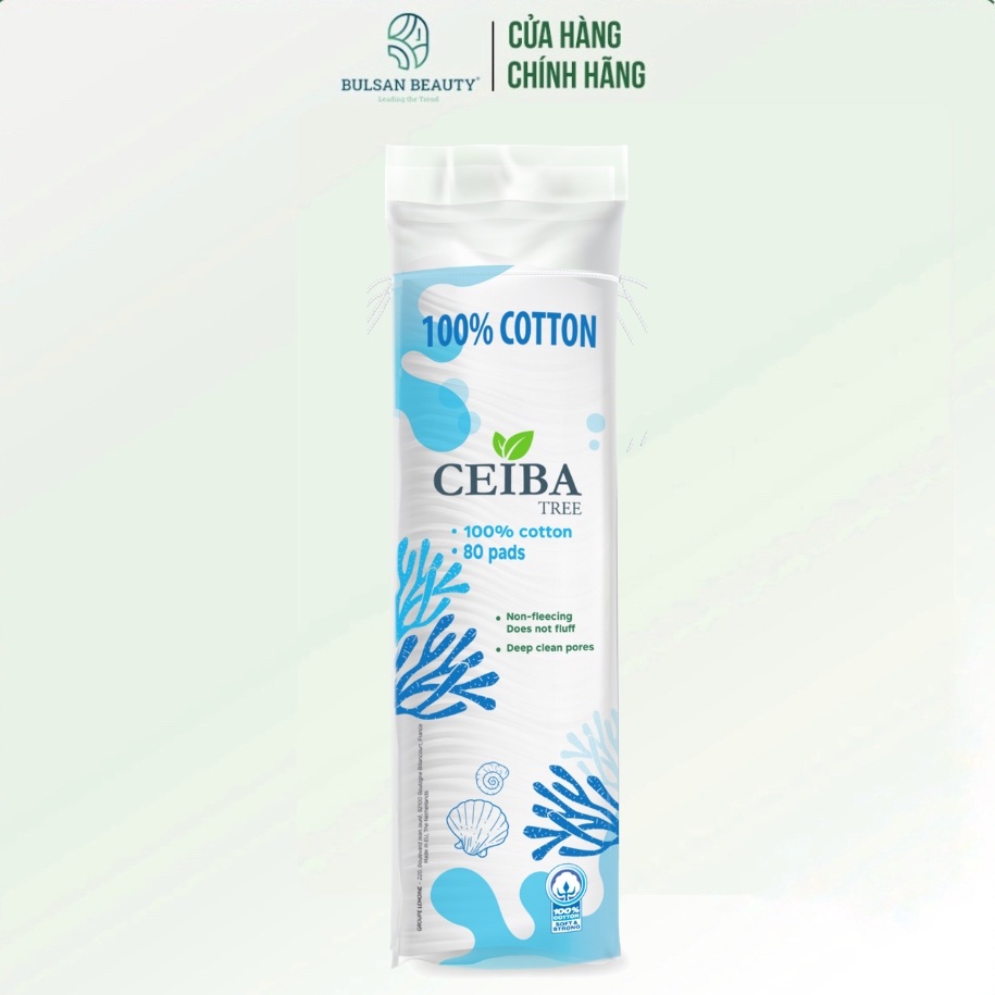 Bông Tẩy Trang Ceiba Bulsan Beauty Cotton 80 Pads