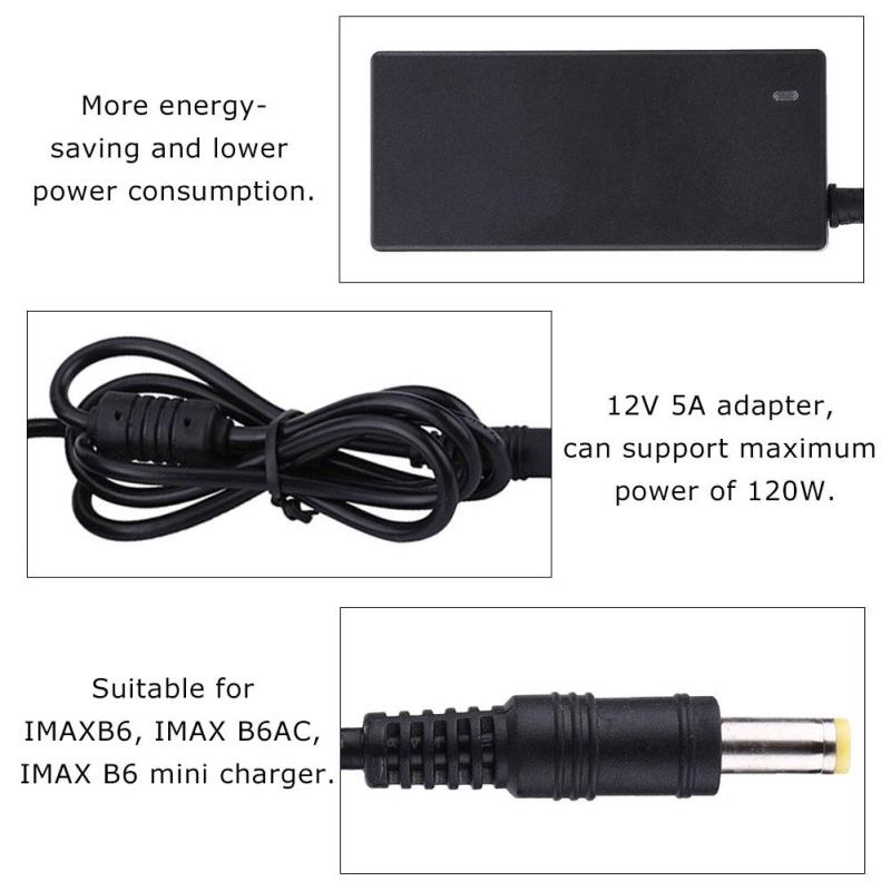 Cáp sạc 12V 5A 3 đầu cho MAXB6/IMAX B6AC/IMAX B6 mini