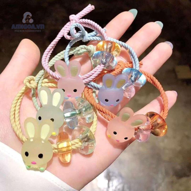 ✨✨Dây cột tóc cao su co giãn họa tiết dễ thương đơn giản phong cách Hàn Quốc dành cho trẻ em