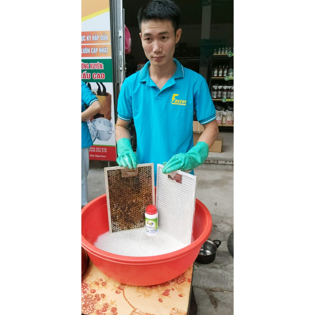 [SIÊU MẠNH] Nước tẩy dầu mỡ nhà Bếp, vệ sinh tường Bếp, làm sach bếp Ga, tay dau mo hút mùi, FasterCO 500ml